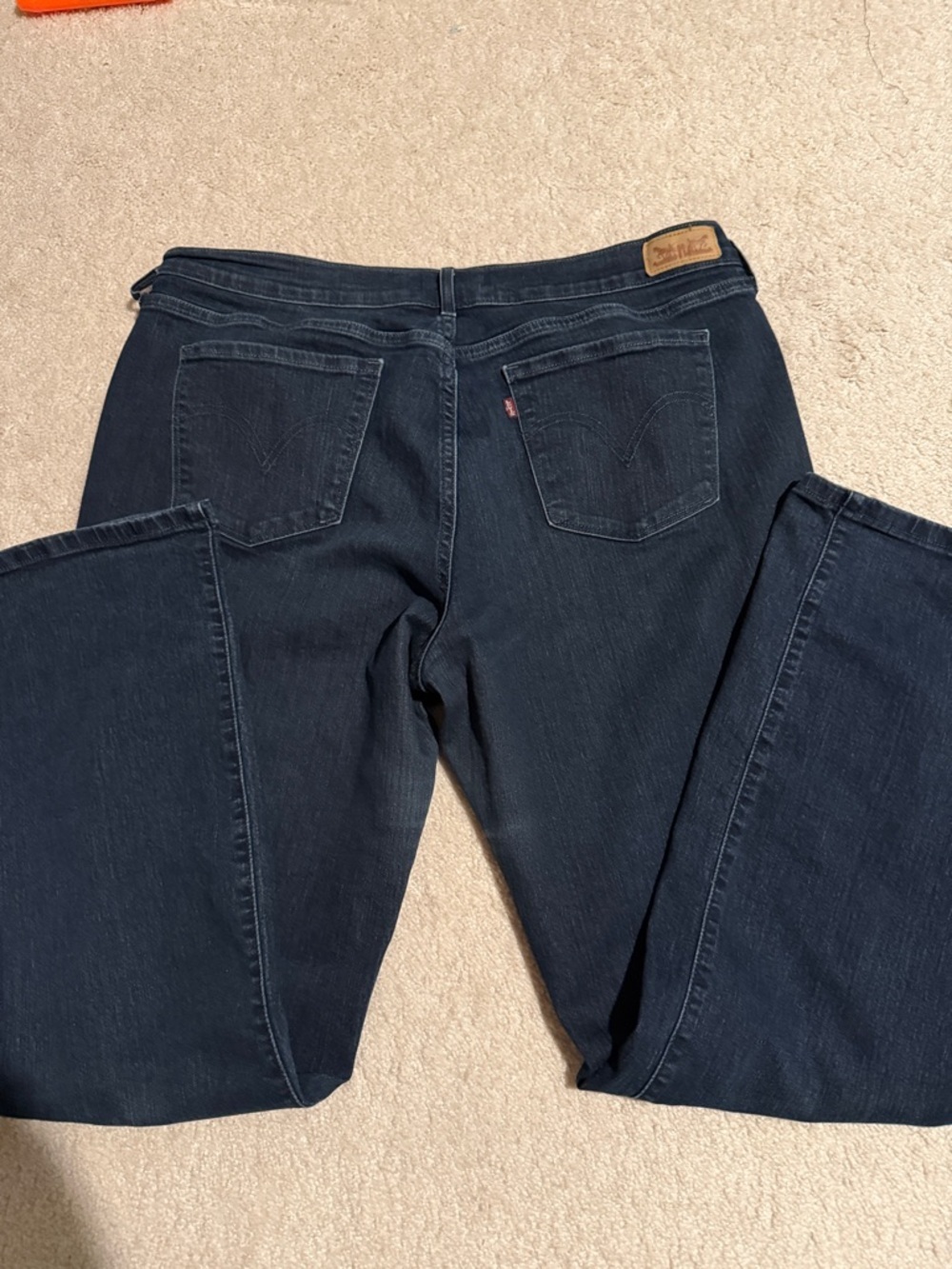 Levi's Women's 505 Straight Leg Jeans in Dark Blue - Picture 8 of 13